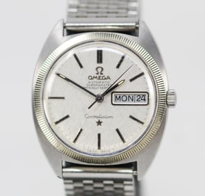 Vintage Omega Constellation with Day and Date Wristwatch