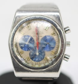 Vintage Zenith El Primero Chronograph Wristwatch *PARTS/FOR REPAIR: Crystal Cloudy, Crown Missing,
