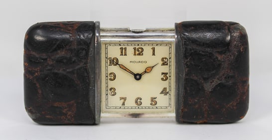 Vintage Movado Travel Purse Watch in Sterling Silver