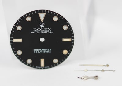 Loose Vintage Rolex Oyster Perpetual Submariner Dial with Rolex Submariner Watch Hands