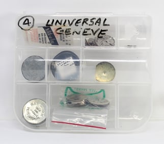 Assorted Loose Miscelaneous Watch Parts in Carry Case