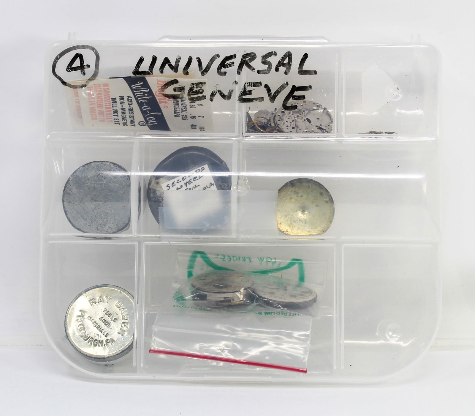 Assorted Loose Miscelaneous Watch Parts in Carry Case (1 of 5)