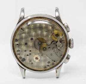 Vintage Lemania Chronograph Wristwatch *PARTS/FOR REPAIR, Dial Missing*