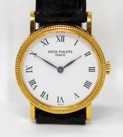 Vintage Ladies Patek Philippe Geneve Wristwatch in 18k Yellow Gold with Patek Philippe Certificate