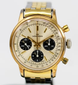 Vintage Wakmann 17 Jewels Incabloc Chronograph Wristwatch