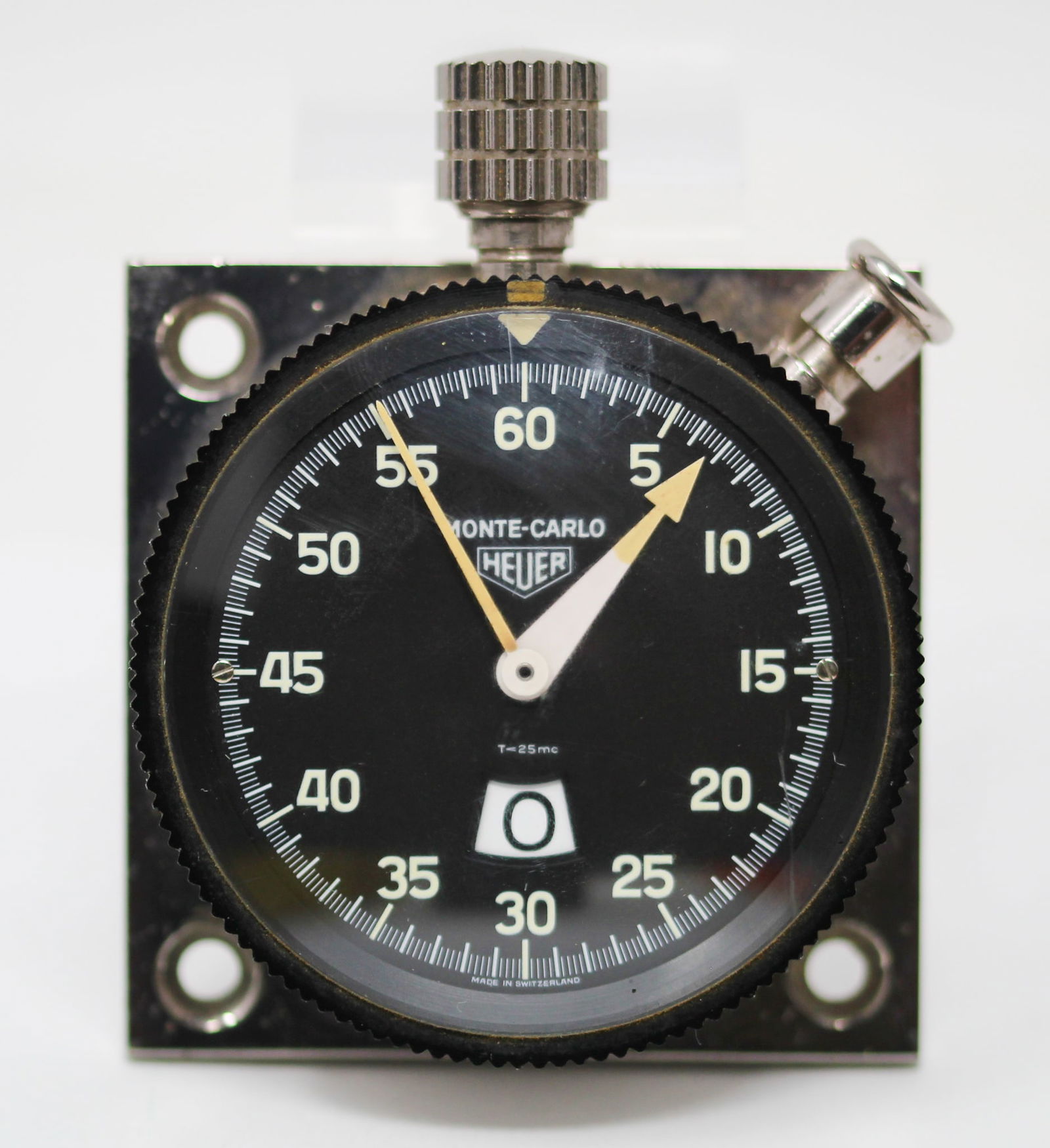 Vintage Heuer Monte-Carlo Stopwatch with Heuer Box and Heuer International Service Manual and Heuer (1 of 8)