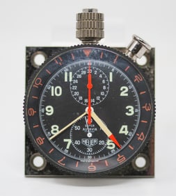 Vintage Heuer Super Autavia Stopwatch with Heuer Box and Heuer International Service Manual