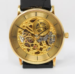 Vintage Vacheron & Constantin Skeleton Wristwatch in 18k Yellow Gold