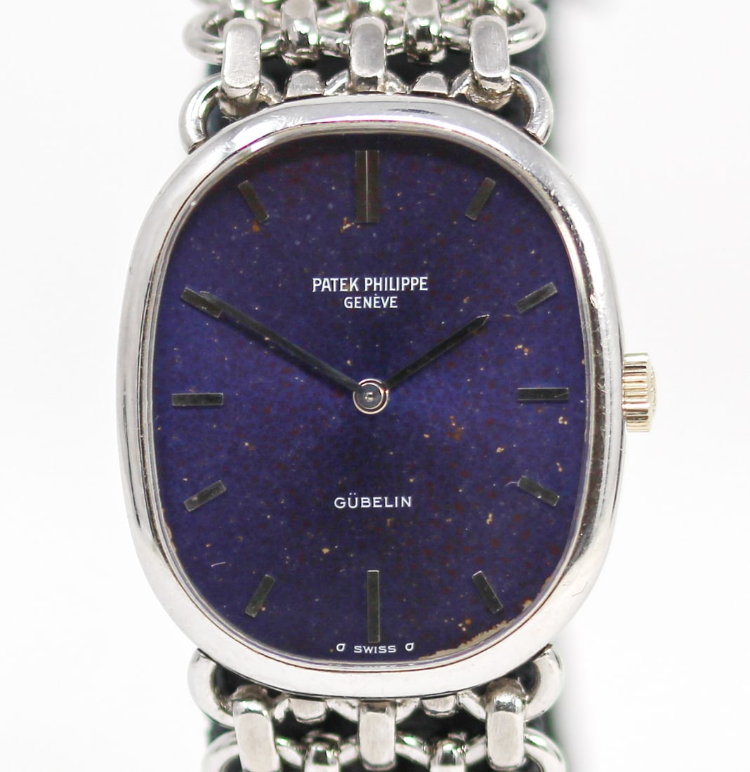 Vintage Patek Philippe Geneve Gubelin Ellipse Wristwatch in 18k White Gold (1 of 8)