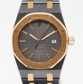 Two-Tone Tantalum and 18k Rose Gold Audemars Piguet Royal Oak with Date Wristwatch