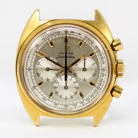 Vintage Omega Seamaster Chronograph Wristwatch in 18k Yellow Gold