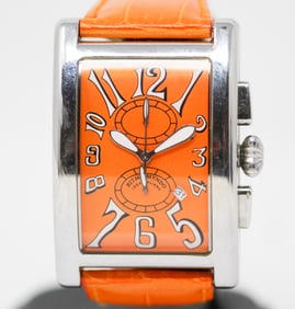 Ritmo Mvndo Idea Italiana with Date Rectangular Wristwatch
