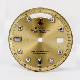 Loose Vintage Rolex Oyster Perpetual Day-Date Dial with Factory Diamonds