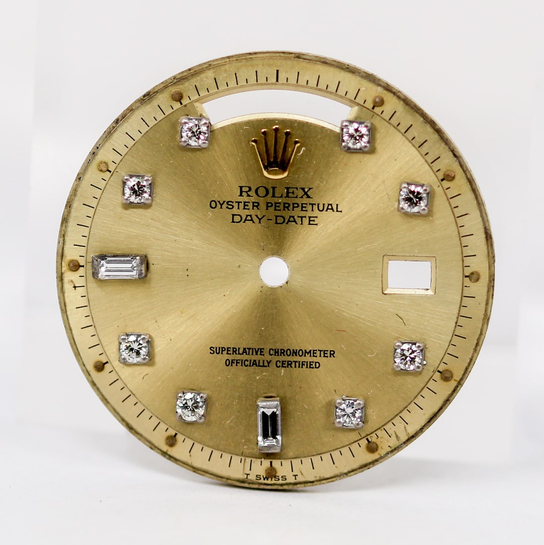 Loose Vintage Rolex Oyster Perpetual Day-Date Dial with Factory Diamonds (1 of 2)