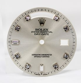 Loose Vintage Rolex Oyster Perpetual Day-Date Dial with Factory Diamonds