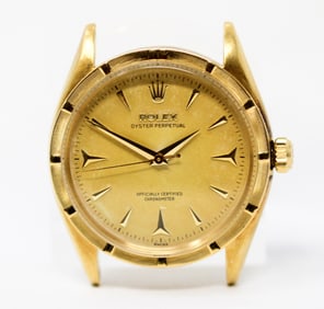 Vintage Rolex Oyster Perpetual Wristwatch in 18k Yellow Gold