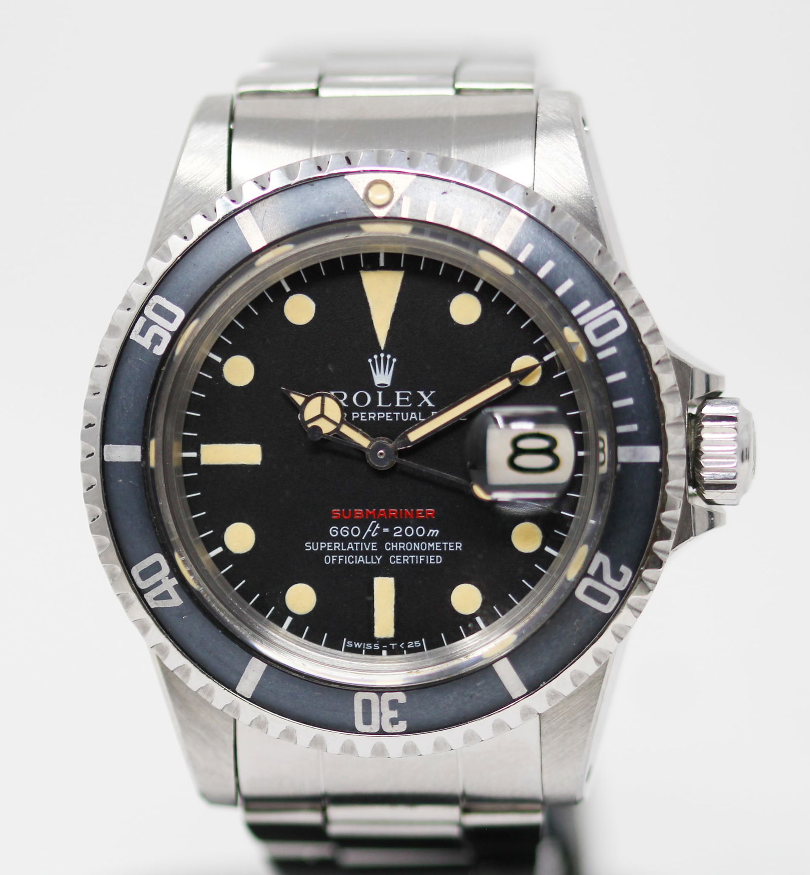 Vintage Rolex Oyster Perpetual Date Submariner Wristwatch (1 of 8)