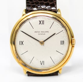 Vintage Patek Philippe Geneve Wristwatch in 18k Yellow Gold
