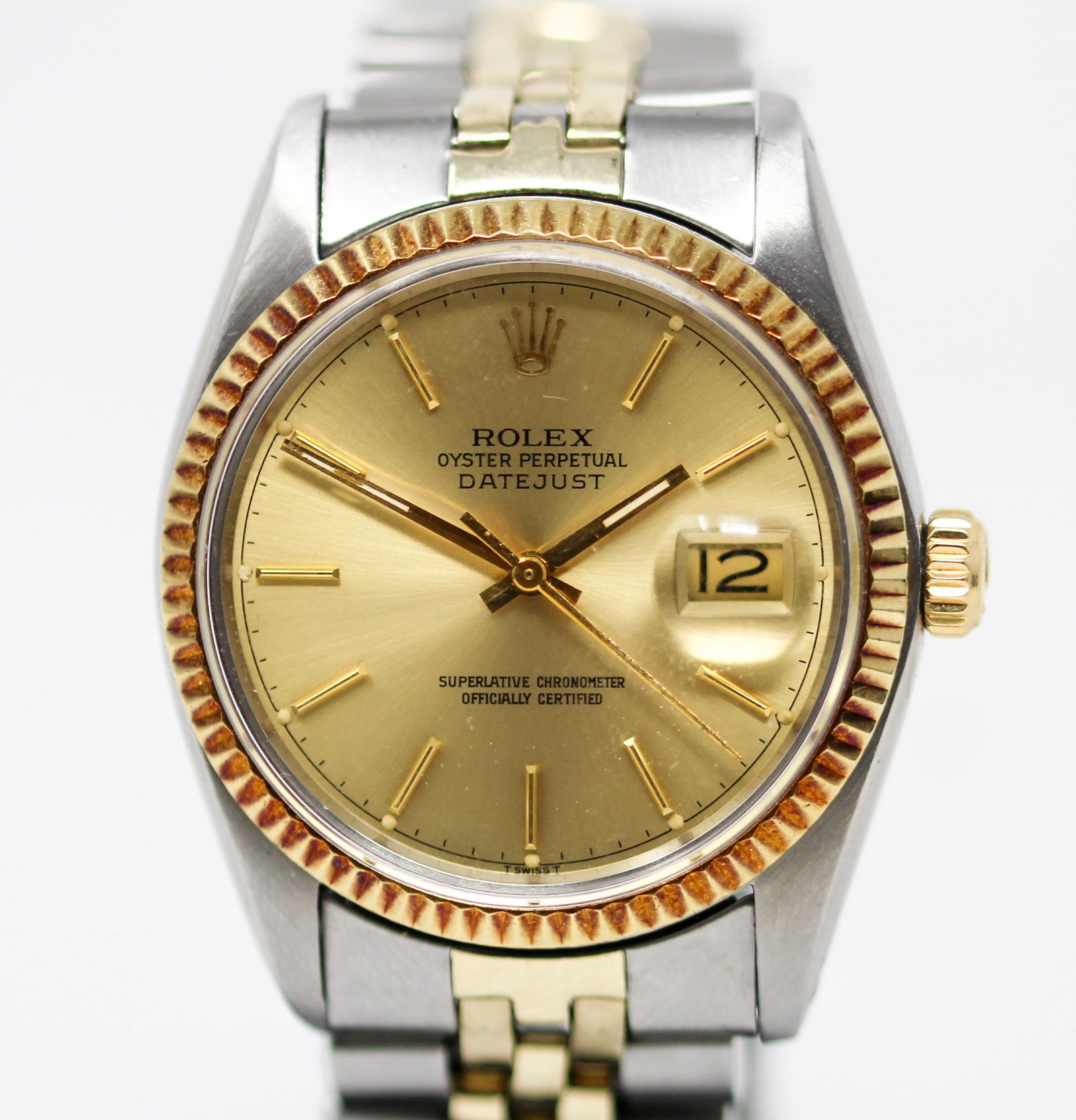 Two-Tone Vintage Rolex Oyster Perpetual Datejust Wristwatch