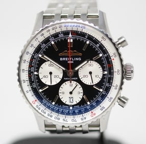 Breitling 1884 Navitimer Chronograph with Date Wristwatch *Bottom Chronograph Pusher Not