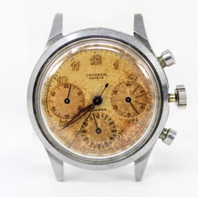 Vintage Universal Geneve Compax Chronograph Wristwatch *Crown Not Attached, Needs Repair*