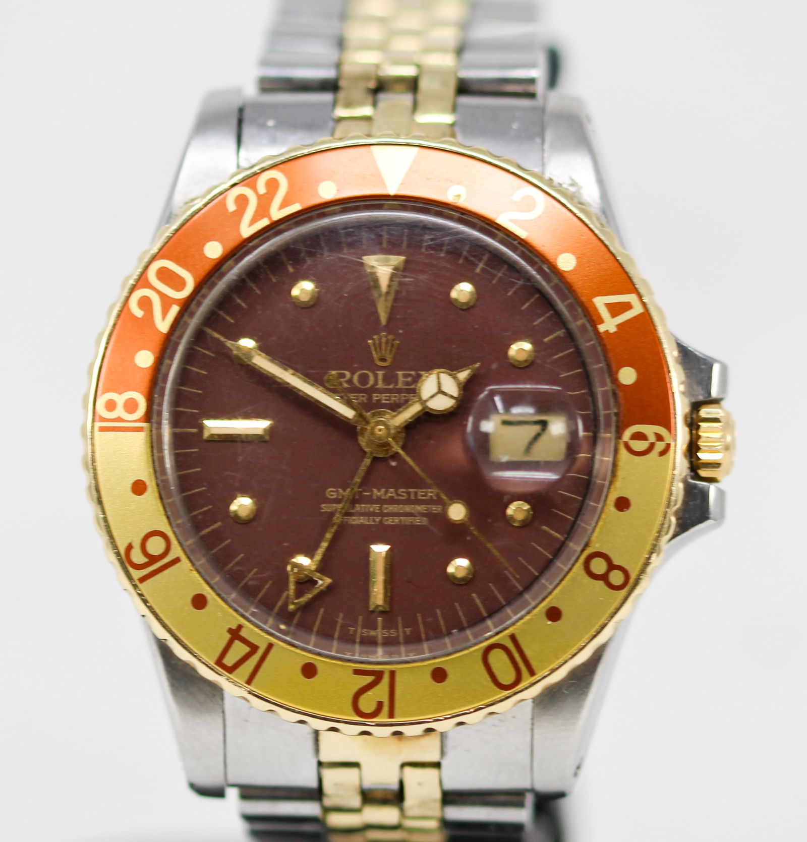 Two-Tone Vintage Rolex Oyster Perpetual GMT-Master with Date Wristwatch (1 of 8)