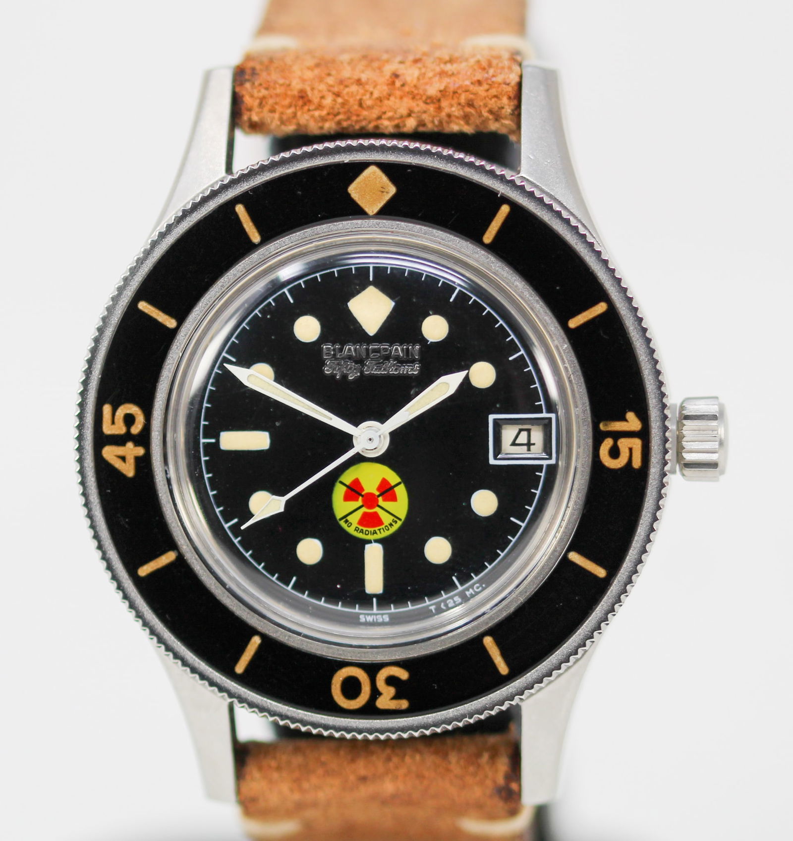 Vintage Blancpain Fifty Fathoms with Date Wristwatch with Blancpain Authentication and Blancpain (1 of 11)