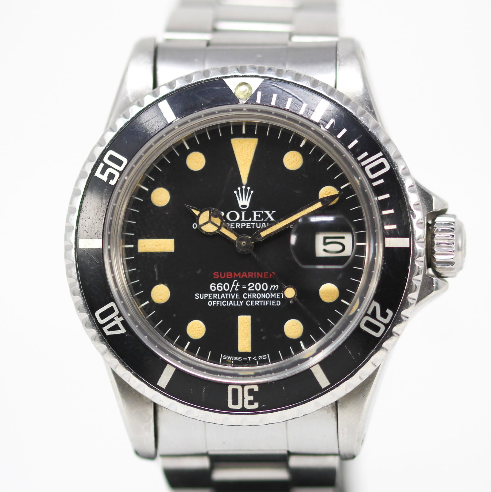 Vintage Rolex Oyster Perpetual Date Submariner Wristwatch (1 of 8)