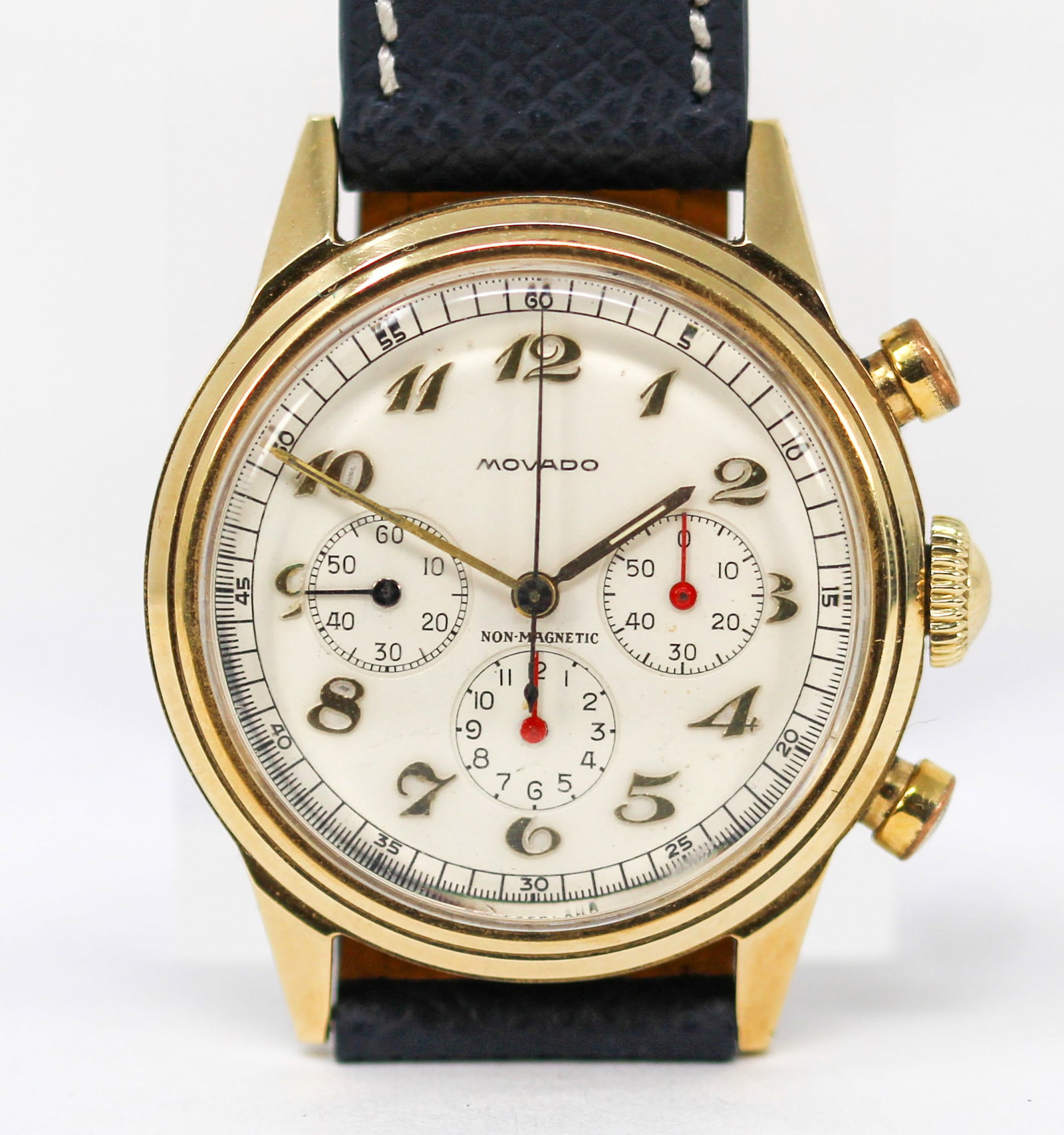 Vintage Movado Chronograph Wristwatch in 18k Yellow Gold (1 of 4)
