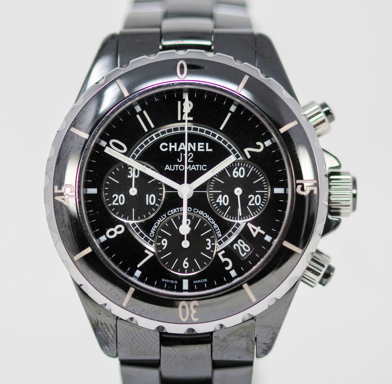 Chanel J12 Chronograph Automatic with Date Wristwatch with Chanel Box (1 of 11)