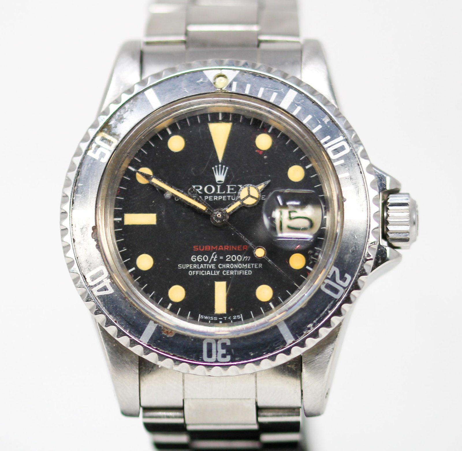 Vintage Rolex Oyster Perpetual Date Submariner Wristwatch with Rolex Certificate, Rolex Service (1 of 14)