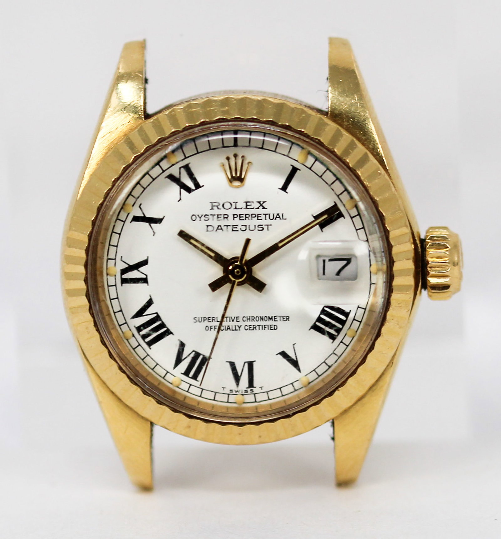 Vintage Ladies Rolex Oyster Perpetual Datejust Wristwatch in 18k Yellow Gold (1 of 6)
