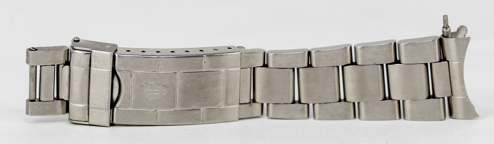 Loose Stainless Steel Partial Rolex Bracelet: Loose Stainless Steel Partial Rolex Bracelet; # D12/62523H.18/593/93150. 4" length, 19mm end link. Loose watch parts. PLEASE NOTE: all wristwatches are sold "as-is", with no mechanical warranty or gua