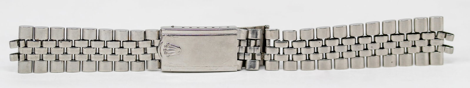 Loose Stainless Steel Rolex Bracelet *End Links Missing*: Loose Stainless Steel Rolex Bracelet *End Links Missing*. 6.5" length, 19mm end link. Loose watch parts. PLEASE NOTE: all wristwatches are sold "as-is", with no mechanical warranty or guarantee. Any