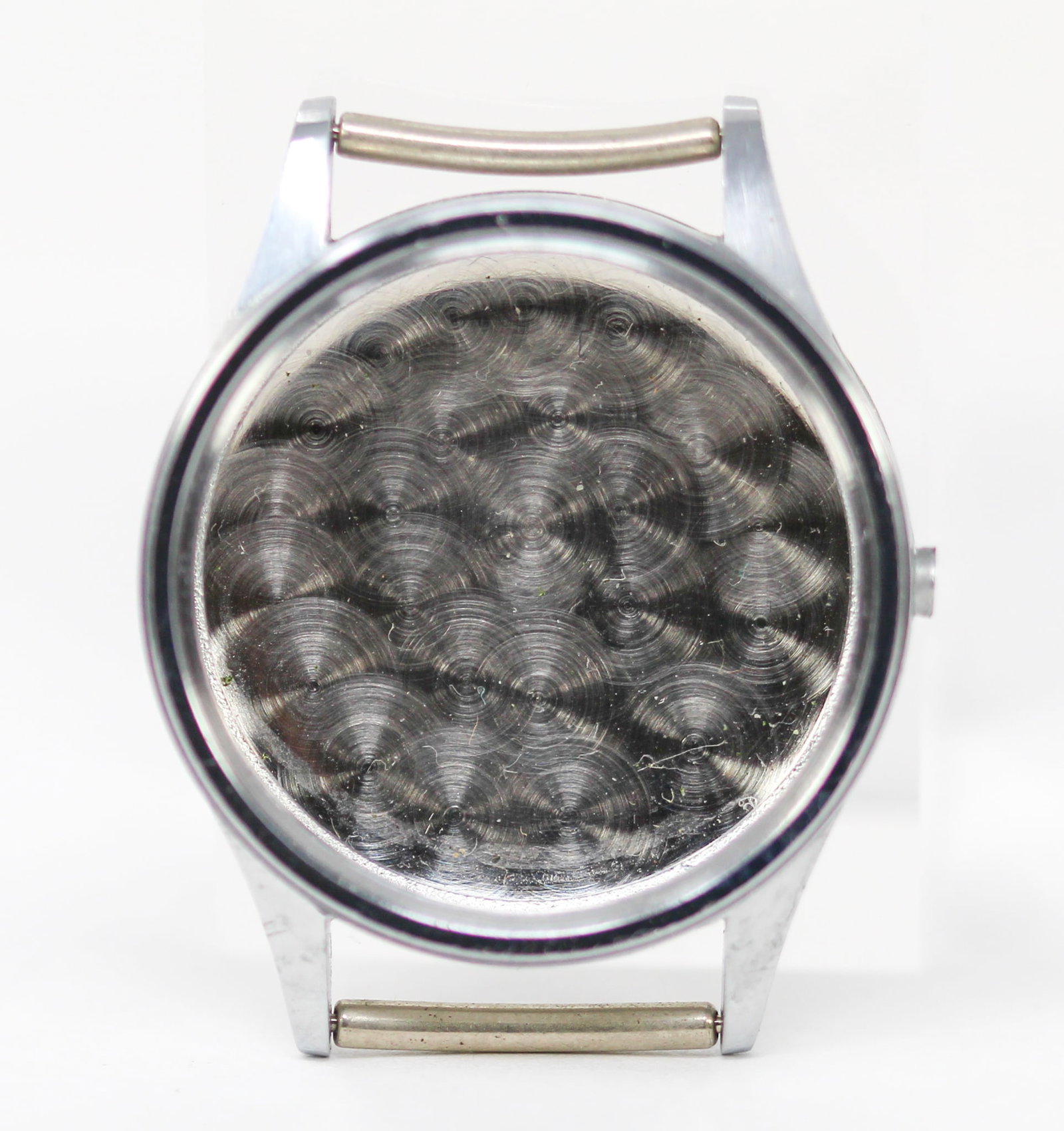 Vintage Chronograph Watch Case and Caseback *No Crystal, No Crown*: Stainless Steel Vintage Chronograph Watch Case and Caseback *No Crystal, No Crown*. 33mm diameter. Loose watch parts. PLEASE NOTE: all wristwatches are sold "as-is", with no mechanical warranty or gua