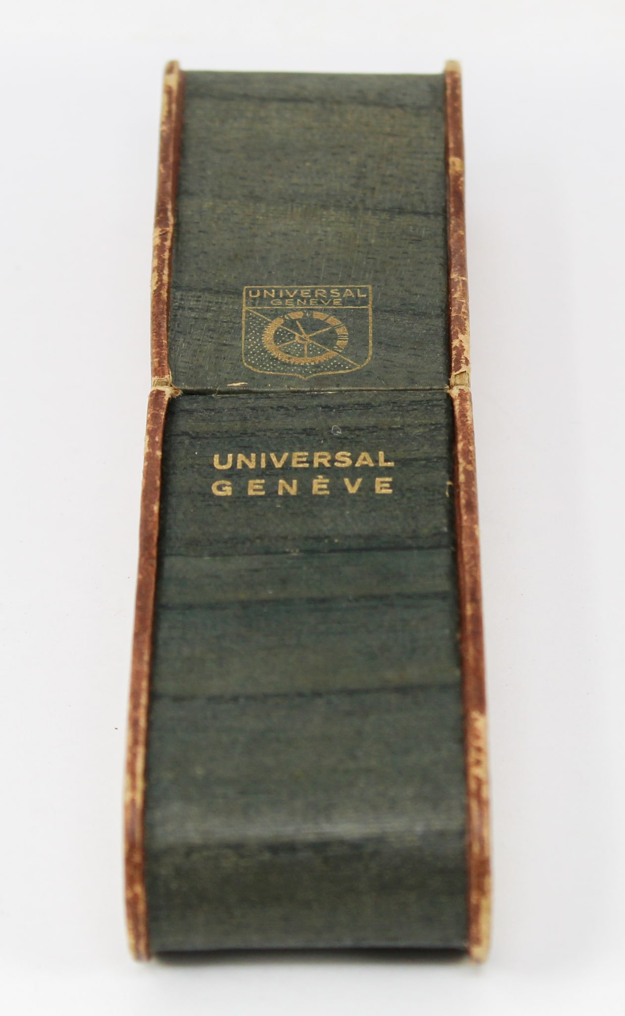 Vintage Universal Geneve Watch Box: Vintage Universal Geneve Watch Box. Watch accessory. PLEASE NOTE: all wristwatches are sold "as-is", with no mechanical warranty or guarantee. Any representation as to functionality is strictly a