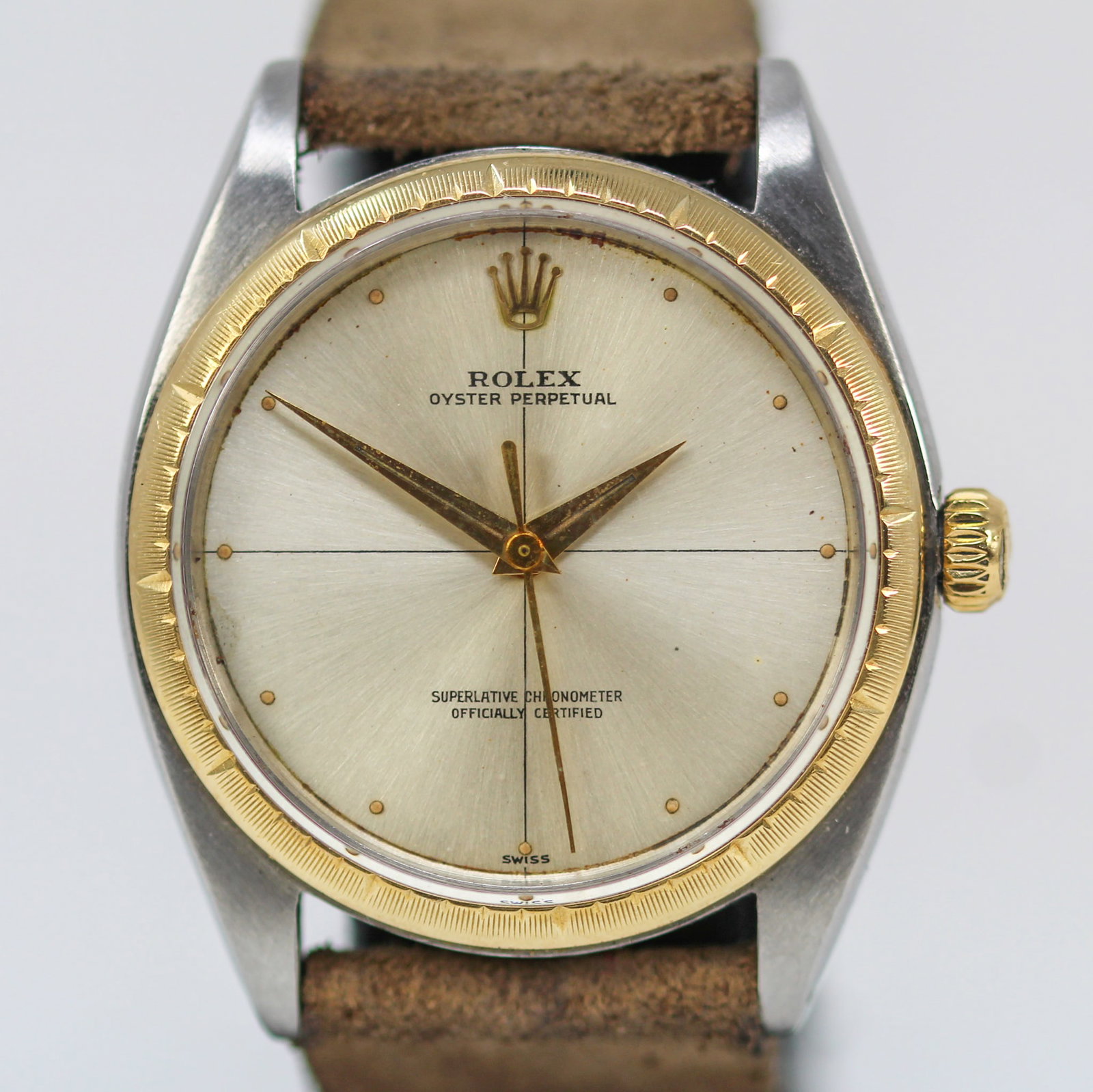 Two-Tone Vintage Rolex Oyster Perpetual Zephyr Wristwatch (1 of 4)