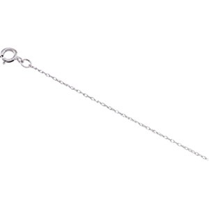 14K WHITE GOLD CHAIN NECKLACE 16 INCH: 14k White Gold Rope Chain Necklace 16" in length and .75mm thick.