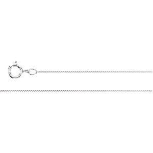 PLATINUM NECKLACE 18 INCH CHAIN .75MM: This PLATINUM Box link Chain Necklace is 18 inches in length and .75mm thick.