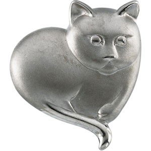 STERLING SILVER RING KITTY CAT LOVE: STERLING SILVER ring is often referred to as a 'Kitty Love Ring'. It features an adorable 14k Gold Cat. This ring is a Size 6 and it can be resized and the Cat measures 15mm across and it weighs 5 GRA
