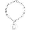 STERLING SILVER CHARM BRACELET CAT LOVER CHARM K: This STERLING SILVER Charm Bracelet is 7 inches in length (fits average wrist) and it has a STERLING SILVER Charm that says CAT LOVER. This Bracelet is also referred to as a HEART U BACK CAT LOVER BRA