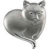 STERLING SILVER RING KITTY CAT LOVE: STERLING SILVER ring is often referred to as a 'Kitty Love Ring'. It features an adorable 14k Gold Cat. This ring is a Size 6 and it can be resized and the Cat measures 15mm across and it weighs 5 GRA