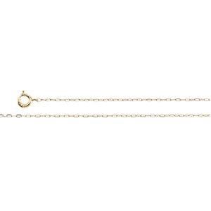 14K GOLD CHAIN CABLE LINK 16 INCH: This 14k Yellow GOLD Cable CHAIN and NECKLACE is 16 inches in lengtj and it is .50mm thick. It is an ideal chain for your Pendants.