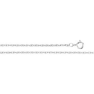 14K WHITE GOLD NECKLACE 24 INCH CHAIN: 14k White Gold Rope Chain 24 inches in length and .75mm thick. You can wear it alone as a Gold Necklace or as a Chain with a Pendant.