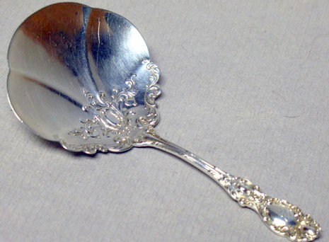 STERLING SILVER NUT SPOON WALLACE & CO 26 GRAMS!: This beautiful STERLING SILVER 'Nut Spoon' is by WALLACE & CO. It is 5 inches long and it weighs 26 GRAMS!!