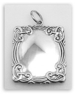 ANTIQUE STERLING STAMP BOX LOCKET PILL PENDANT: This Antique Style Pendant is an Authentic and Accurate copy of a STAMP BOX from the 1900's. It is SOLID STERLING SILVER and large enough to hold Postage stamps! It measures 1 5/8 inches x 1 inch and 