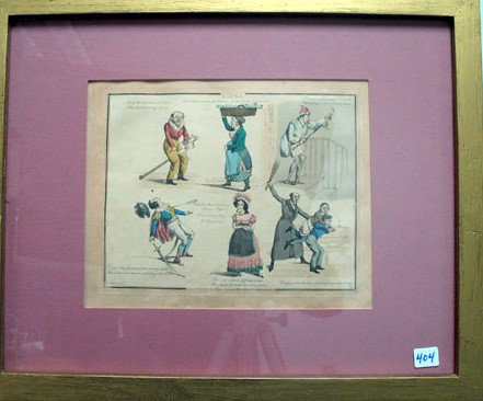 HENRY ALKEN HAND COLORED ENGRAVING SONGS 1822 MUSIC: This Hand Colored Engraving is by Henry Alken (1784-1851) and it is entitled 'Songs'. This wonderful engraving is almost 200 years old! It was published by Thomas Mclean, Repository of Wit and Humor, 
