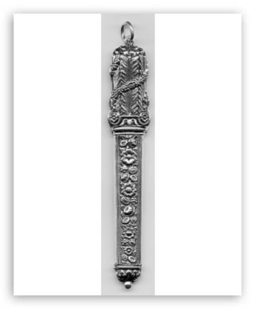 ANTIQUE STYLE STERLING SILVER NEEDLE CASE SEWING: This Antique Style Needle case is Solid STERLING SILVER and it features exquisite Repousse Floral work. There is a jump ring at the top so that it can be worn on a chain as a pendant, or on a chatelai