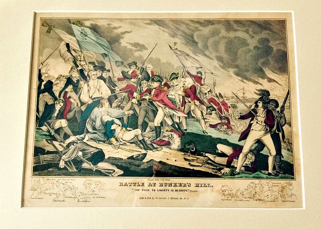 ORIGINAL N. CURRIER LITHOGRAPH BATTLE AT BUNKER'S HILL (1 of 1)