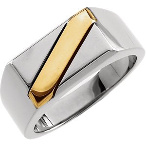 Sterling Silver & 14kt Yellow Gold Band (1 of 1)